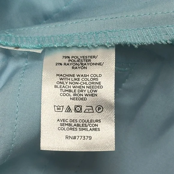 Ann Taylor The Side Zip Shorts Aqua Size 10 - Picture 4 of 9